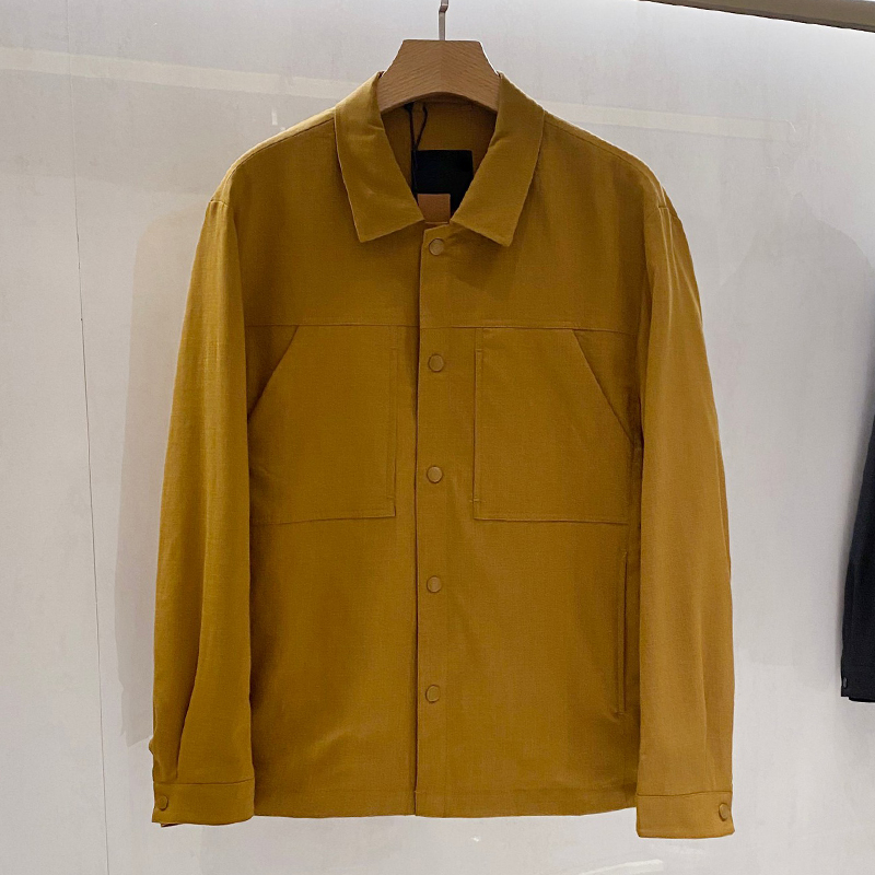 2025 New Wrinkle-Resistant Windproof Slub Fabric, Men's High-End Business Casual Turn-Down Collar Lightweight Jacket Outerwear