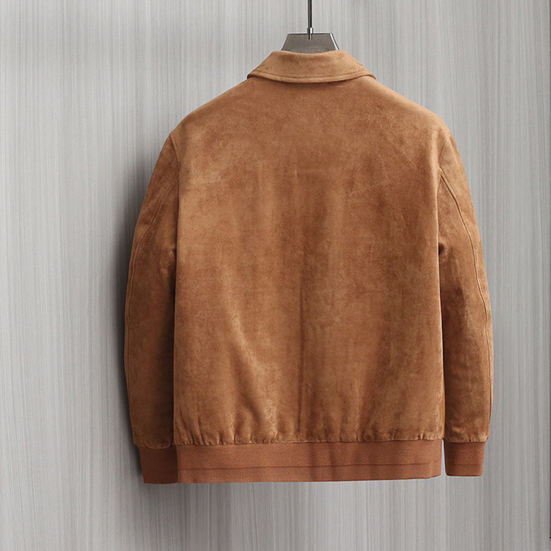 Genuine Lambskin Leather Jacket – Premium Men's Vintage Outerwear with Soft Texture and Timeless Style