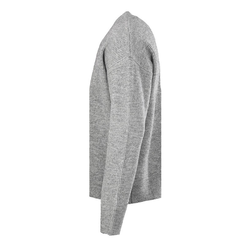 Letter Embroidered Lambswool Sweater – Premium Men's Wool Knit Pullover with Signature Detail