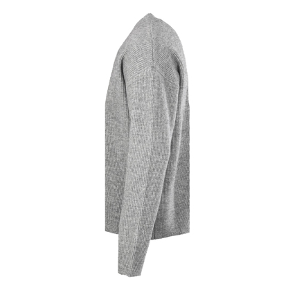 Letter Embroidered Lambswool Sweater – Premium Men's Wool Knit Pullover with Signature Detail