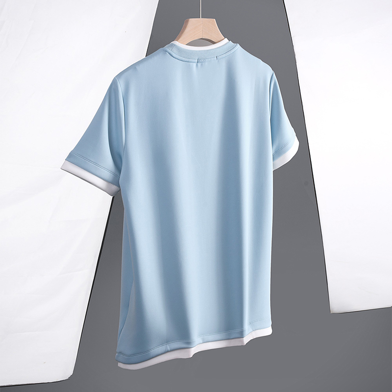 Comfortable Skin-Friendly Minimalist Versatile Layered Design Fashion Casual Short Sleeve T-Shirt