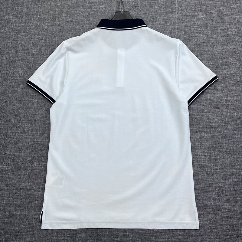 2025 Spring/Summer Custom Woven Fabric/Italian Minimalist Design Triple-Button Breathable Fit Men's Luxury Business Polo Shirt