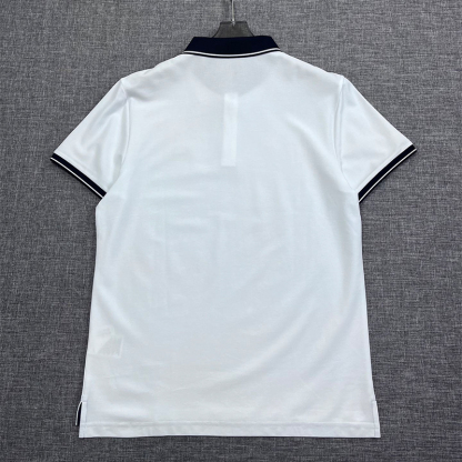 2025 Spring/Summer Custom Woven Fabric/Italian Minimalist Design Triple-Button Breathable Fit Men's Luxury Business Polo Shirt