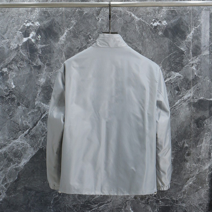 2025 New Eco-Friendly Windproof Waterproof Soft Skin-Friendly Wrinkle-Resistant Structured Business Casual Stand Collar Jacket Outerwear