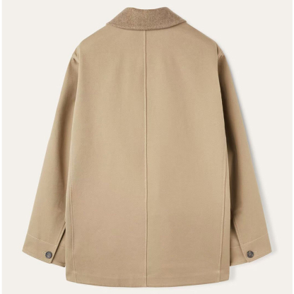 2025 Spring New Pure Cotton Windproof Waterproof, Multi-Pocket Design Men's Business Casual Mid-Length Jacket with Cashmere Collar