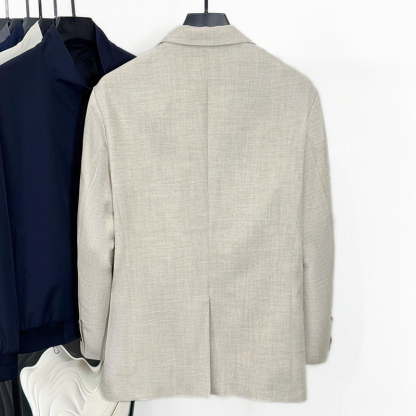 2025 Spring/Summer Luxury Worsted Fabric Premium Tailoring Modern Slim Fit Versatile Elegance Men's Business Casual Blazer