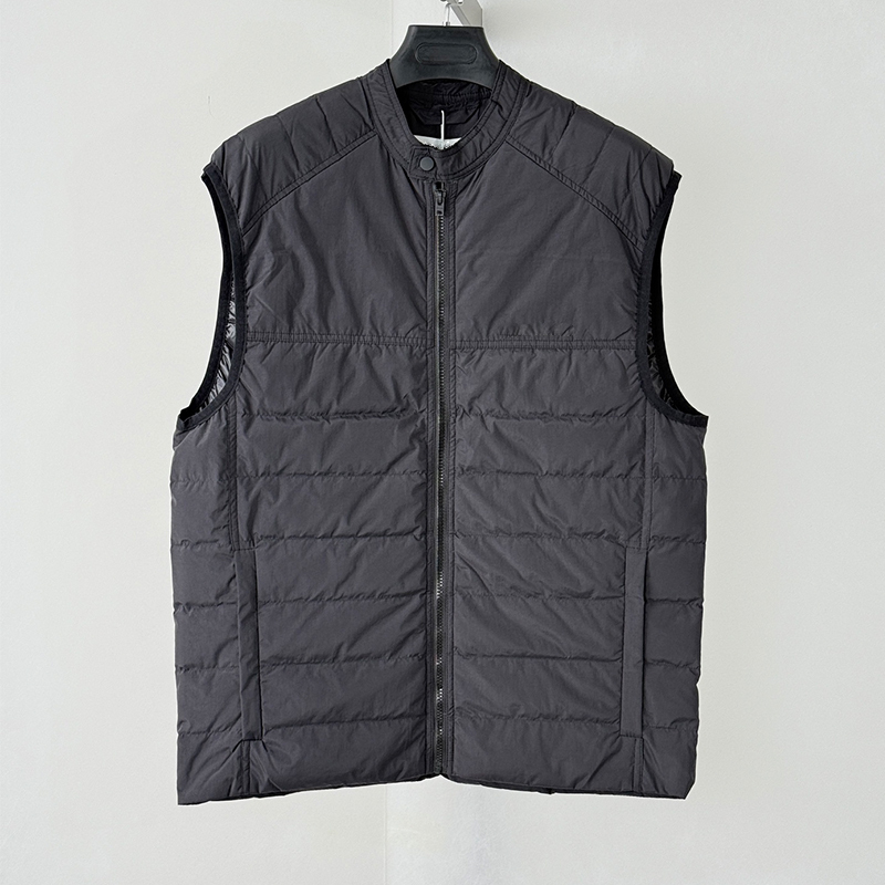 Quilted Stand Collar Puffer Vest – Lightweight Padded Men's Gilet with Modern Fit and Everyday Comfort