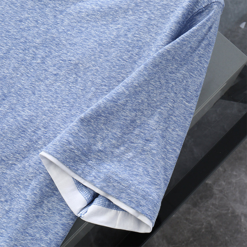 2025 New Natural Plant Fiber Fabric Lightweight Breathable Soft Comfortable Men's Casual Round Neck Short Sleeve T-Shirt