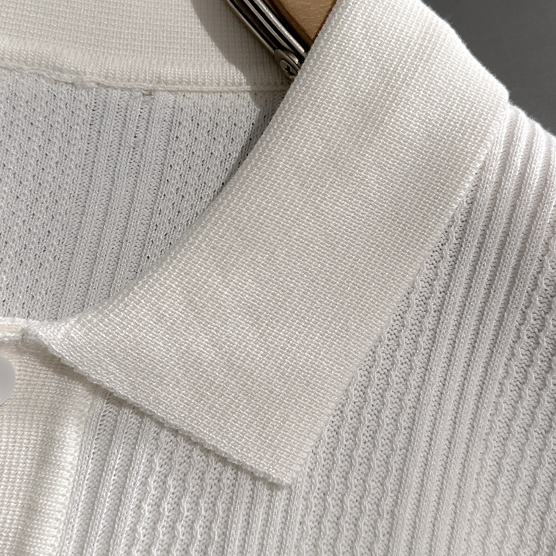 2025 New Spring Summer Combed Cotton Yarn Knitted Fabric High GSM Pure Cotton 3D Embroidery Craft Loose Fit Men's Polo Short Sleeve T-Shirt