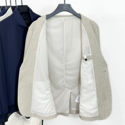 2025 Spring/Summer Luxury Worsted Fabric Premium Tailoring Modern Slim Fit Versatile Elegance Men's Business Casual Blazer