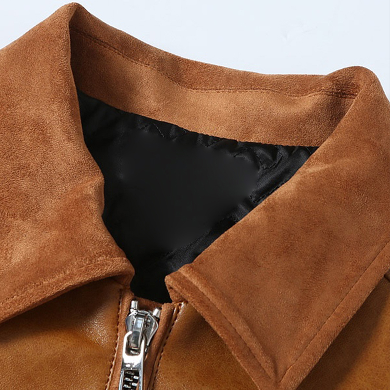 Genuine Lambskin Leather Jacket – Premium Men's Vintage Outerwear with Soft Texture and Timeless Style