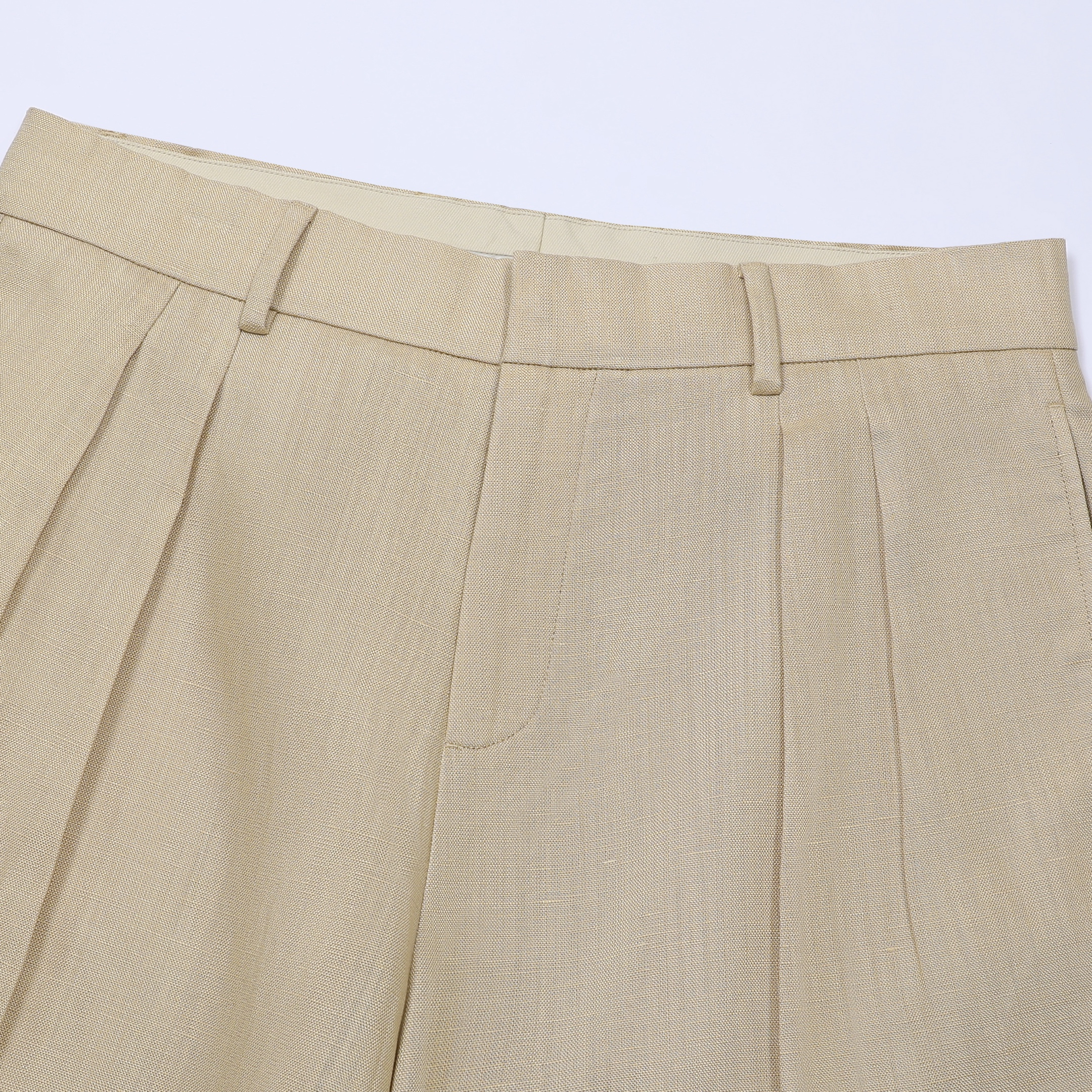 2026 New Fashion Buxton Linen Bermuda Shorts – Khaki | Spring/Summer 2026 Collection