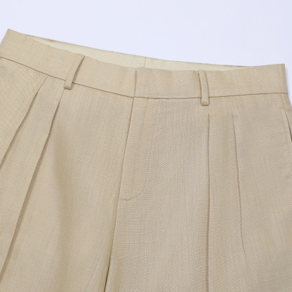 2026 New Fashion Buxton Linen Bermuda Shorts – Khaki | Spring/Summer 2026 Collection