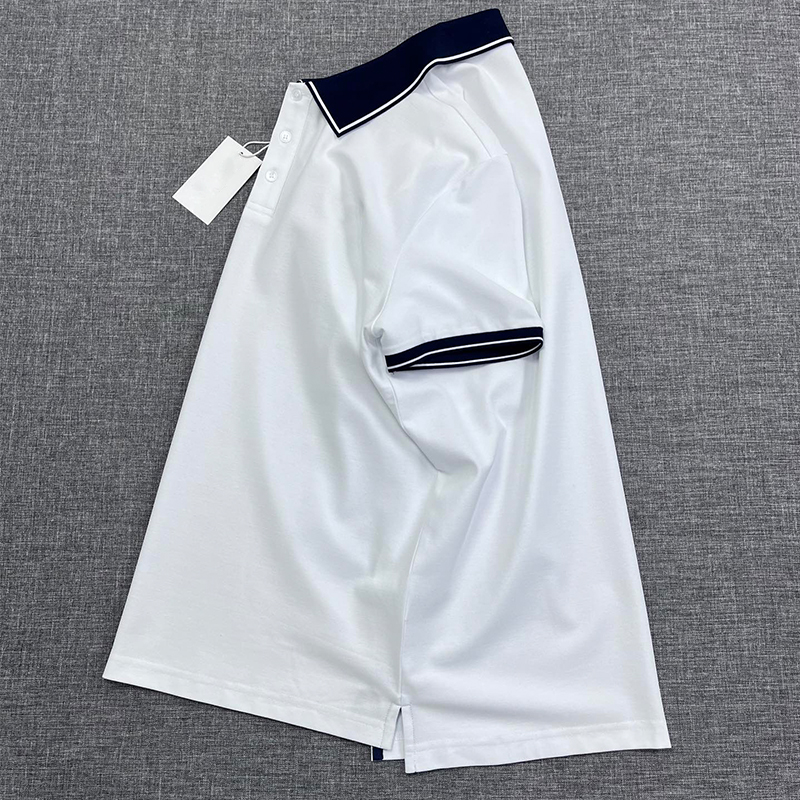 2025 Spring/Summer Custom Woven Fabric/Italian Minimalist Design Triple-Button Breathable Fit Men's Luxury Business Polo Shirt