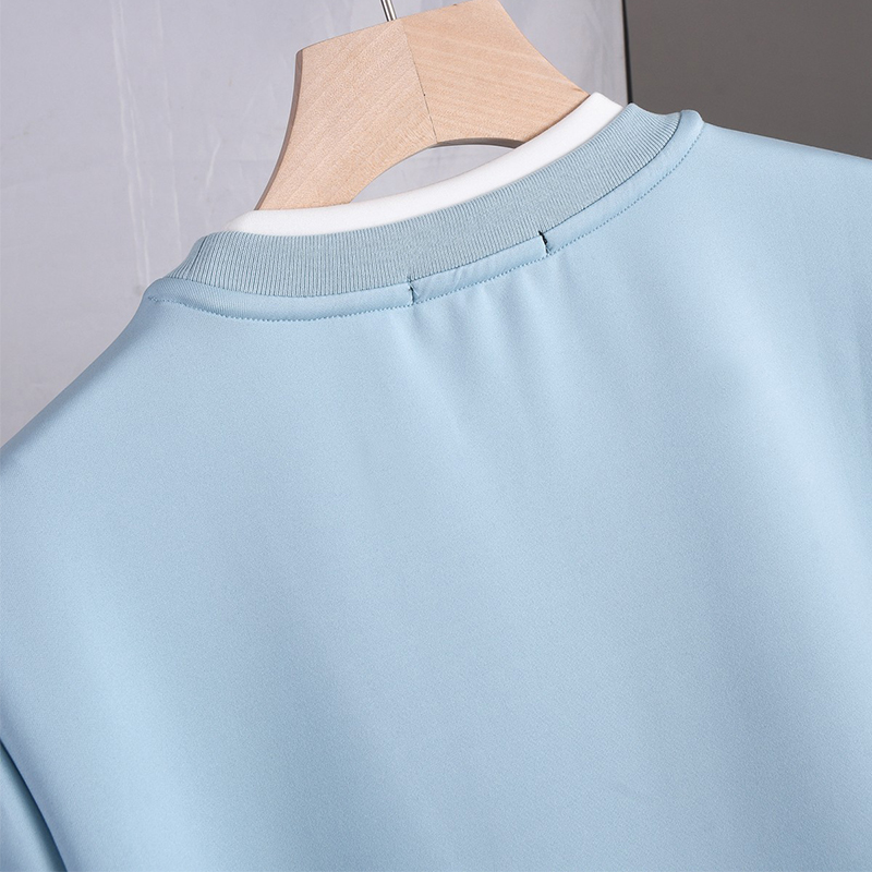 Comfortable Skin-Friendly Minimalist Versatile Layered Design Fashion Casual Short Sleeve T-Shirt