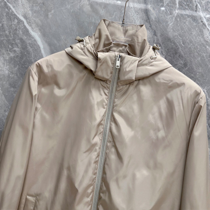 2026 Fall/Winter Lightweight Luxury Hooded Cotton Jacket – Men's Padded Casual Outerwear