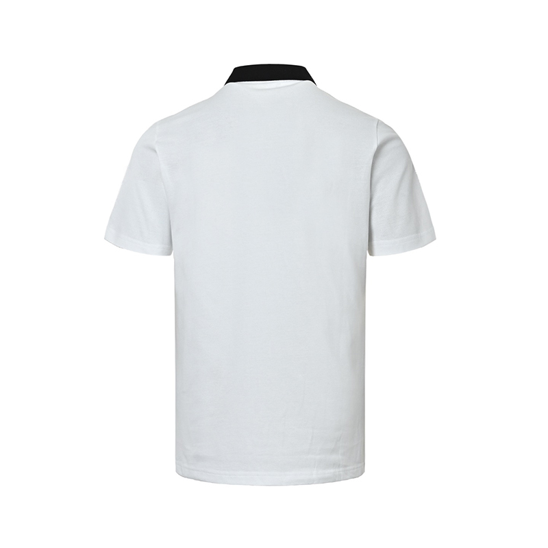 Contrast Collar Signature Letter Embroidered Polo Shirt – Premium Short Sleeve Men's Casual Top