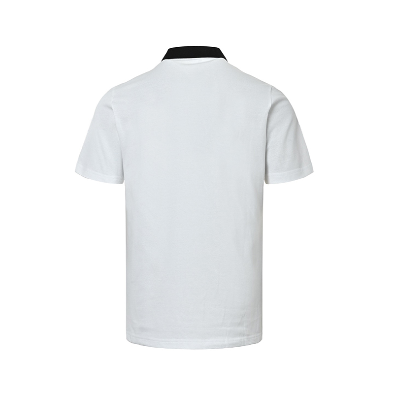 Contrast Collar Signature Letter Embroidered Polo Shirt – Premium Short Sleeve Men's Casual Top