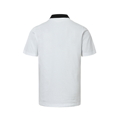 Contrast Collar Signature Letter Embroidered Polo Shirt – Premium Short Sleeve Men's Casual Top