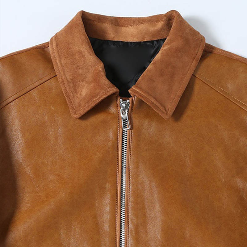 Genuine Lambskin Leather Jacket – Premium Men's Vintage Outerwear with Soft Texture and Timeless Style