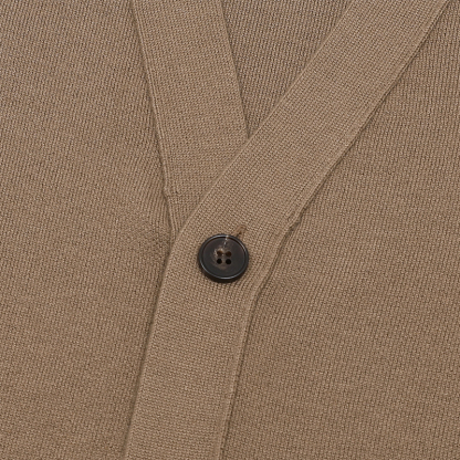 2026 Classic Cashmere Vest – Men's Deep Khaki Wool Knit Sleeveless Sweater Sizes 46-54 Available