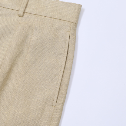 2026 New Fashion Buxton Linen Bermuda Shorts – Khaki | Spring/Summer 2026 Collection