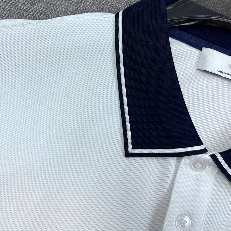 2025 Spring/Summer Custom Woven Fabric/Italian Minimalist Design Triple-Button Breathable Fit Men's Luxury Business Polo Shirt