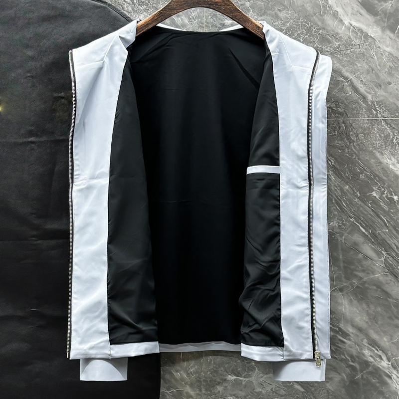 2025 Spring/Summer New Dustproof Waterproof Fabric, Men's High-End Casual Woven Trench Coat Jacket Outerwear