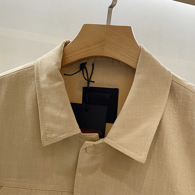 2025 New Wrinkle-Resistant Windproof Slub Fabric, Men's High-End Business Casual Turn-Down Collar Lightweight Jacket Outerwear