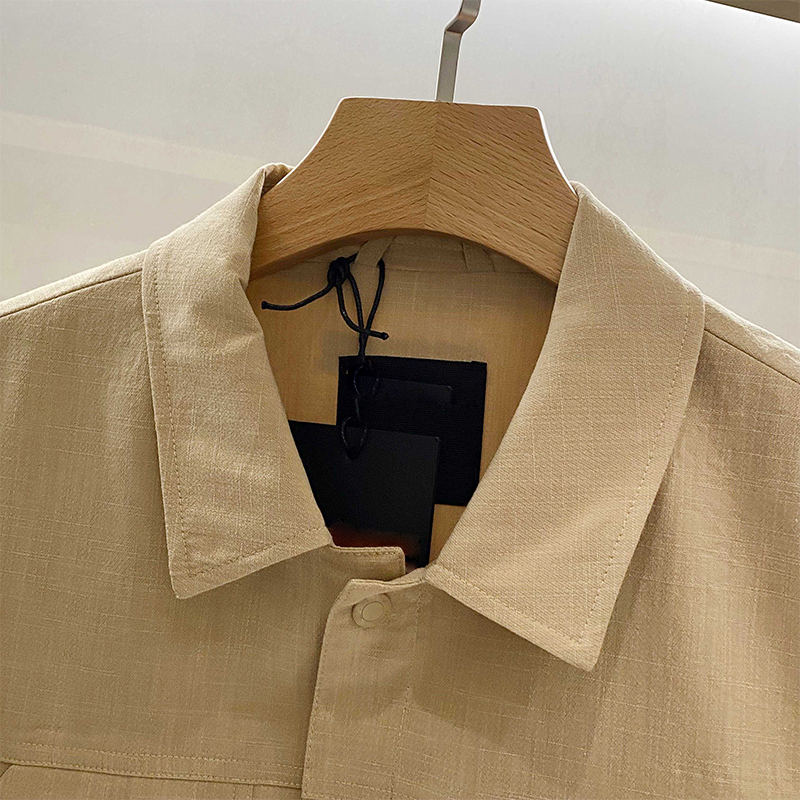 2025 New Wrinkle-Resistant Windproof Slub Fabric, Men's High-End Business Casual Turn-Down Collar Lightweight Jacket Outerwear