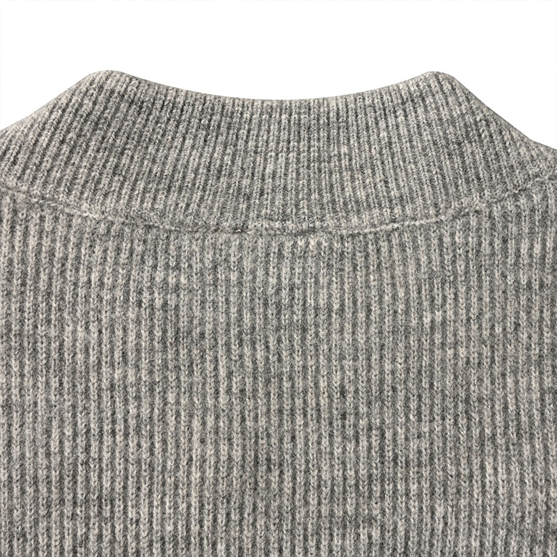 Letter Embroidered Lambswool Sweater – Premium Men's Wool Knit Pullover with Signature Detail
