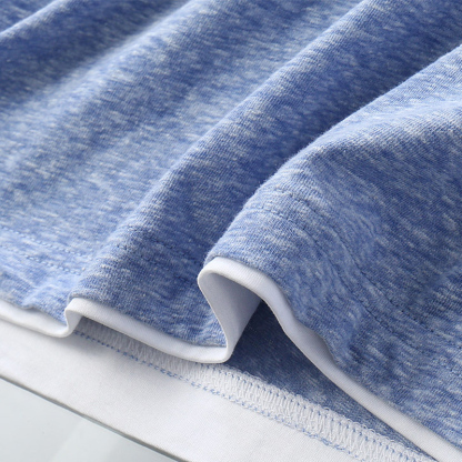 2025 New Natural Plant Fiber Fabric Lightweight Breathable Soft Comfortable Men's Casual Round Neck Short Sleeve T-Shirt