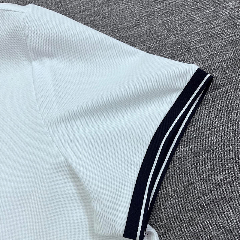 2025 Spring/Summer Custom Woven Fabric/Italian Minimalist Design Triple-Button Breathable Fit Men's Luxury Business Polo Shirt