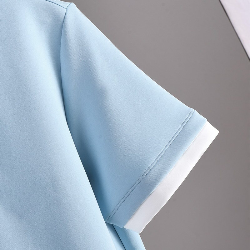 Comfortable Skin-Friendly Minimalist Versatile Layered Design Fashion Casual Short Sleeve T-Shirt