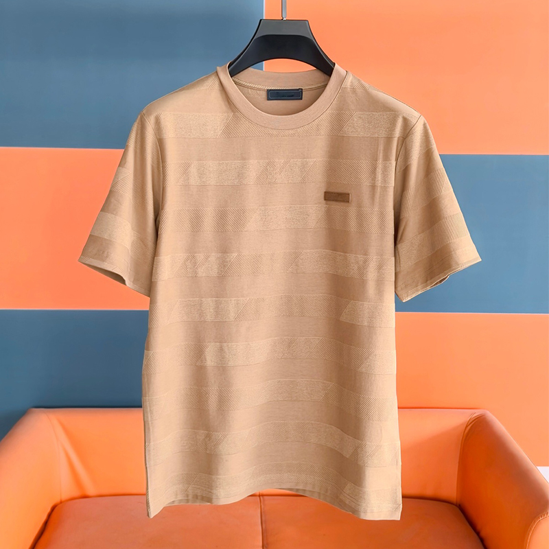 2025 New Arrival Smooth & Soft Breathable Jacquard Fabric Round Neck S