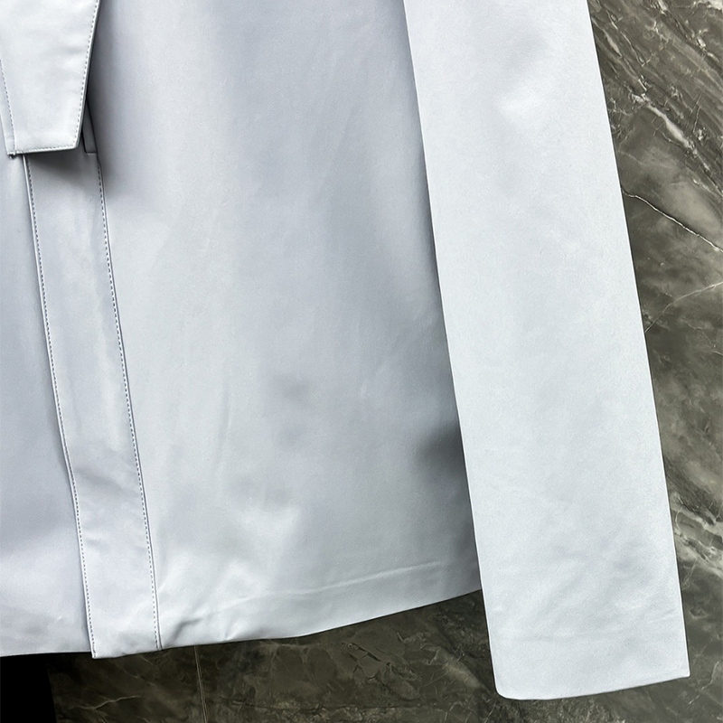 2025 Spring/Summer New Dustproof Waterproof Fabric, Men's High-End Casual Woven Trench Coat Jacket Outerwear