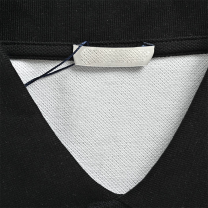 Contrast Collar Signature Letter Embroidered Polo Shirt – Premium Short Sleeve Men's Casual Top