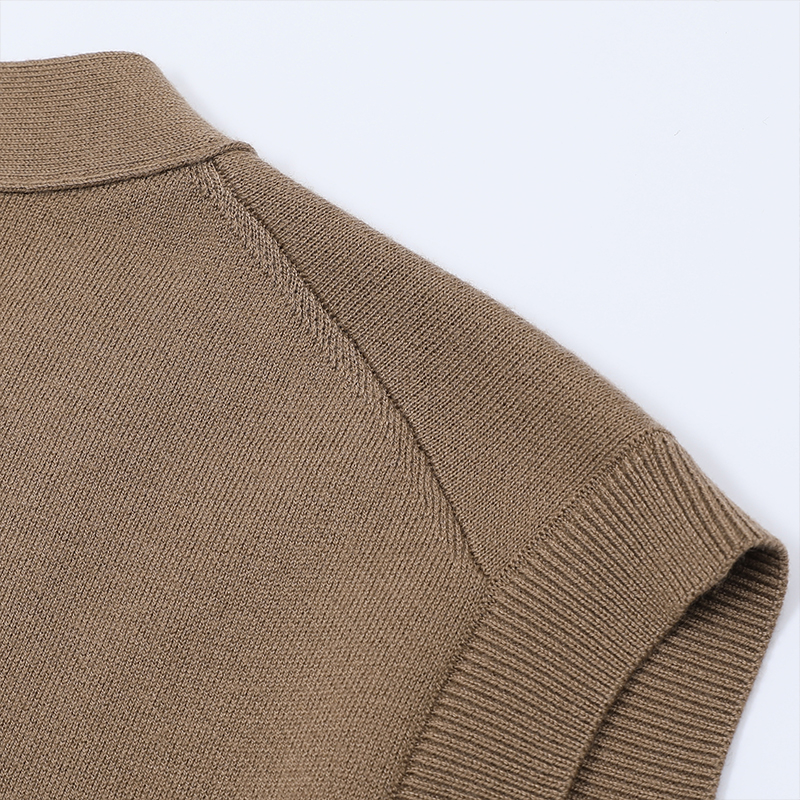 2026 Classic Cashmere Vest – Men's Deep Khaki Wool Knit Sleeveless Sweater Sizes 46-54 Available