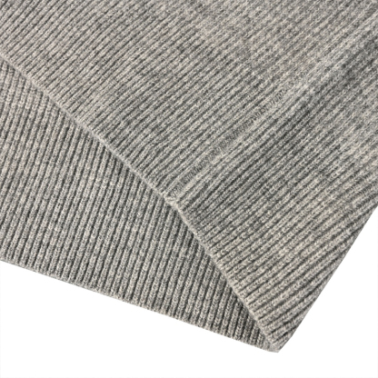 Letter Embroidered Lambswool Sweater – Premium Men's Wool Knit Pullover with Signature Detail