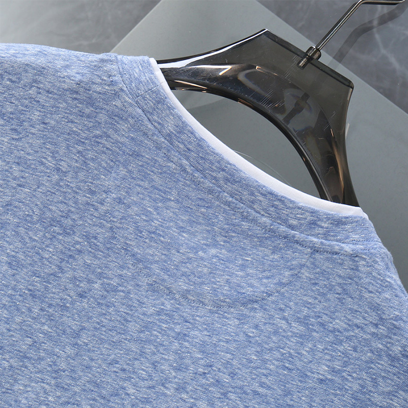 2025 New Natural Plant Fiber Fabric Lightweight Breathable Soft Comfortable Men's Casual Round Neck Short Sleeve T-Shirt