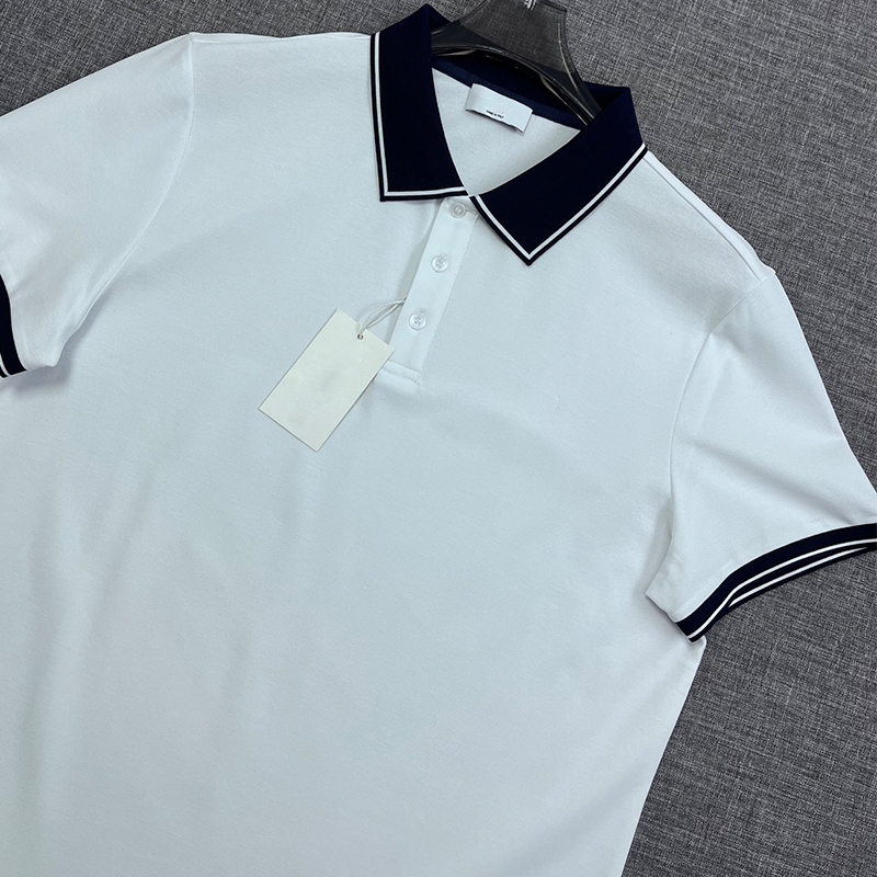 2025 Spring/Summer Custom Woven Fabric/Italian Minimalist Design Triple-Button Breathable Fit Men's Luxury Business Polo Shirt