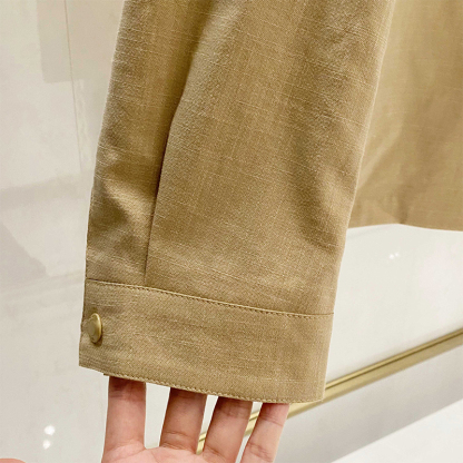 2025 New Wrinkle-Resistant Windproof Slub Fabric, Men's High-End Business Casual Turn-Down Collar Lightweight Jacket Outerwear