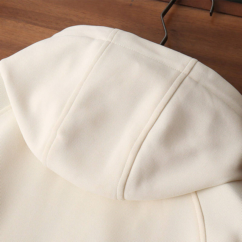 2025 Spring/Summer  Cashmere-Polyester Dense Weave Coats Thread Clean Fit Essential Hooded Jacket