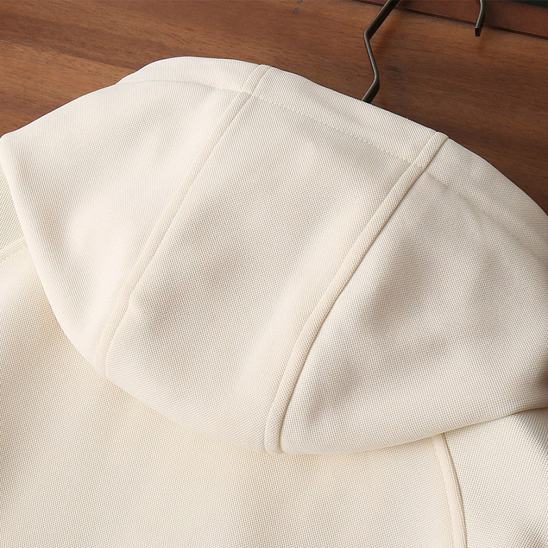 2025 Spring/Summer  Cashmere-Polyester Dense Weave Coats Thread Clean Fit Essential Hooded Jacket