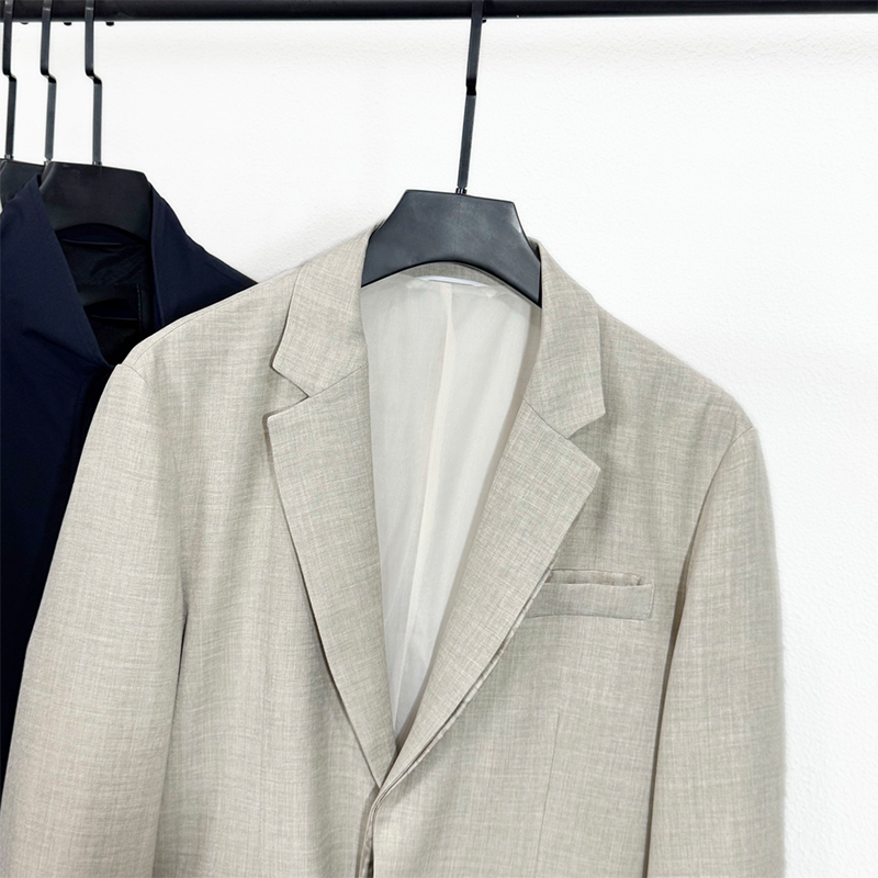 2025 Spring/Summer Luxury Worsted Fabric Premium Tailoring Modern Slim Fit Versatile Elegance Men's Business Casual Blazer