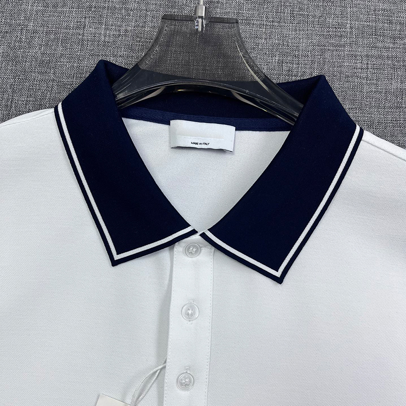 2025 Spring/Summer Custom Woven Fabric/Italian Minimalist Design Triple-Button Breathable Fit Men's Luxury Business Polo Shirt