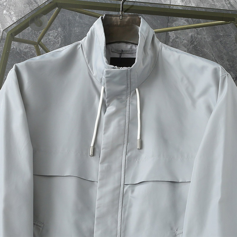 2025 New Eco-Friendly Windproof Waterproof Soft Skin-Friendly Wrinkle-Resistant Structured Business Casual Stand Collar Jacket Outerwear