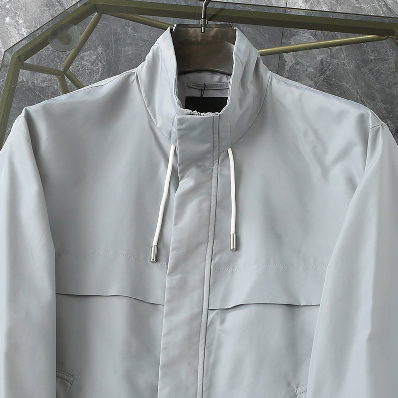 2025 New Eco-Friendly Windproof Waterproof Soft Skin-Friendly Wrinkle-Resistant Structured Business Casual Stand Collar Jacket Outerwear