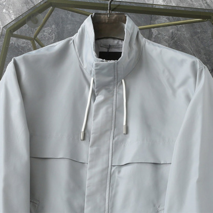 2025 New Eco-Friendly Windproof Waterproof Soft Skin-Friendly Wrinkle-Resistant Structured Business Casual Stand Collar Jacket Outerwear