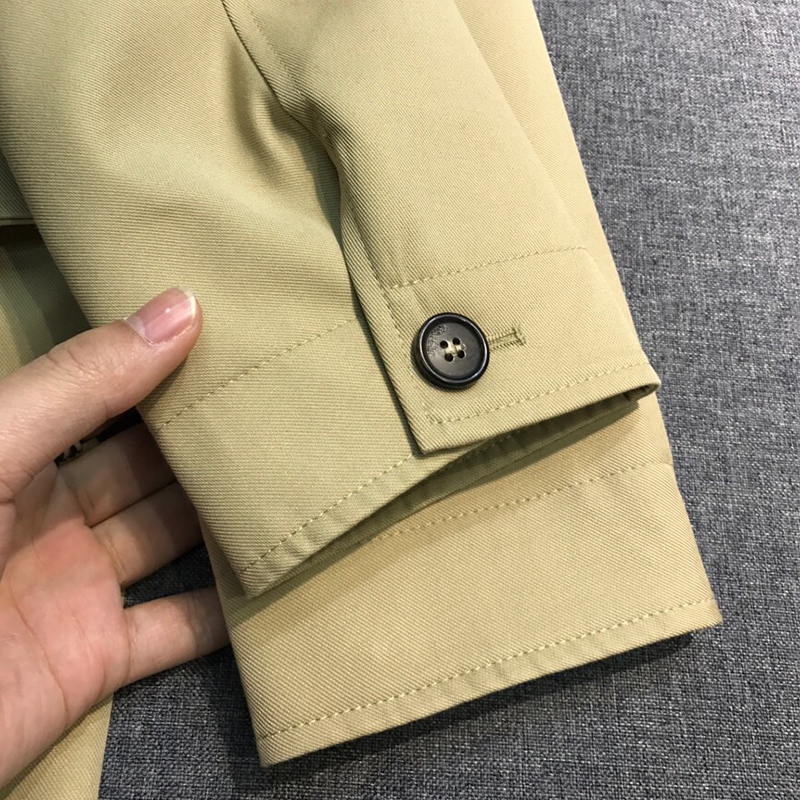 2025 Spring New Pure Cotton Windproof Waterproof, Multi-Pocket Design Men's Business Casual Mid-Length Jacket with Cashmere Collar